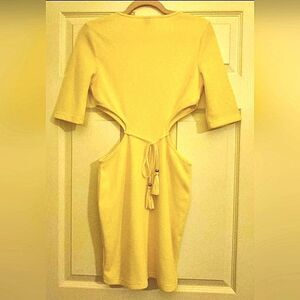 SHEIN Yellow Cut Out light Weight Summer Dress